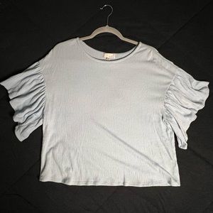 Light Blue Work Blouse. Size Large.